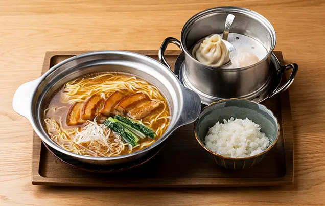 豚角煮つゆそば ランチセット