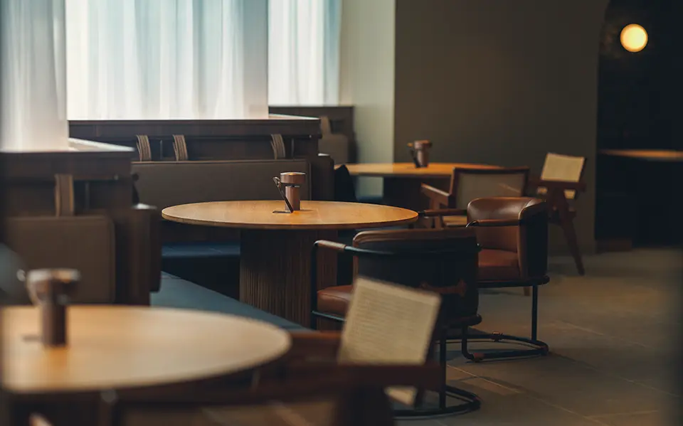 Een werkelijk ontspannende en hoogwaardige café-ervaring.